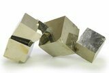 Shiny, Natural Pyrite Cube Cluster - Navajun, Spain #298981-1